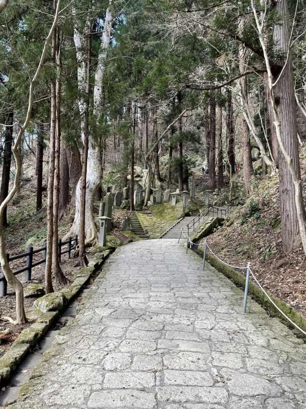 山寺の階段(下の方)